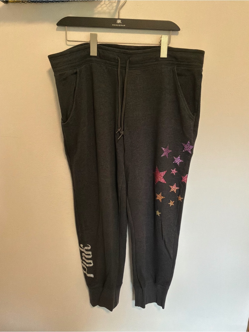PINK Victoria's Secret VS Rhinestones Star Jogger Sweatpants Women’s XL